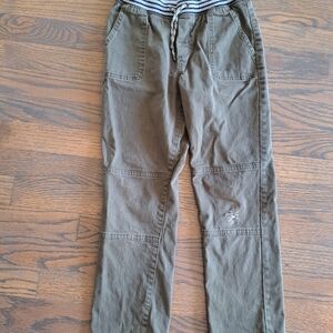 Boys canvas green pants